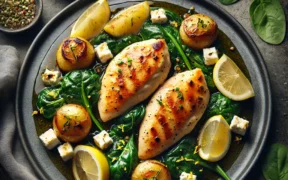 Lemony-Chicken-with-Spinach-and-Potatoes